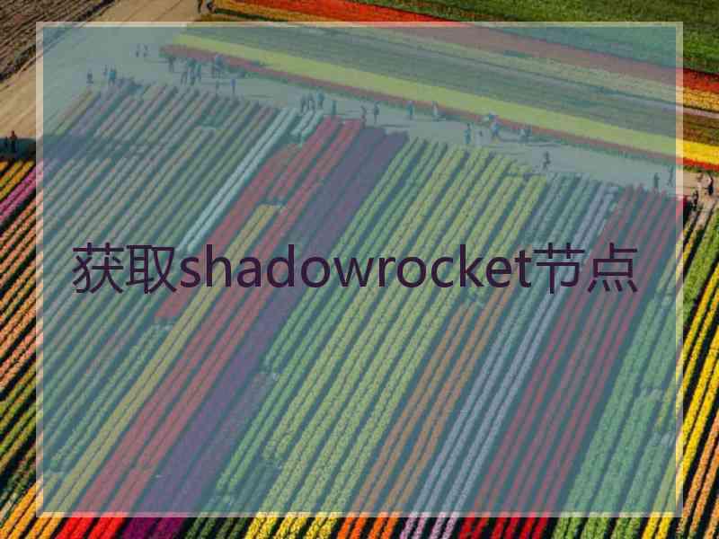 获取shadowrocket节点