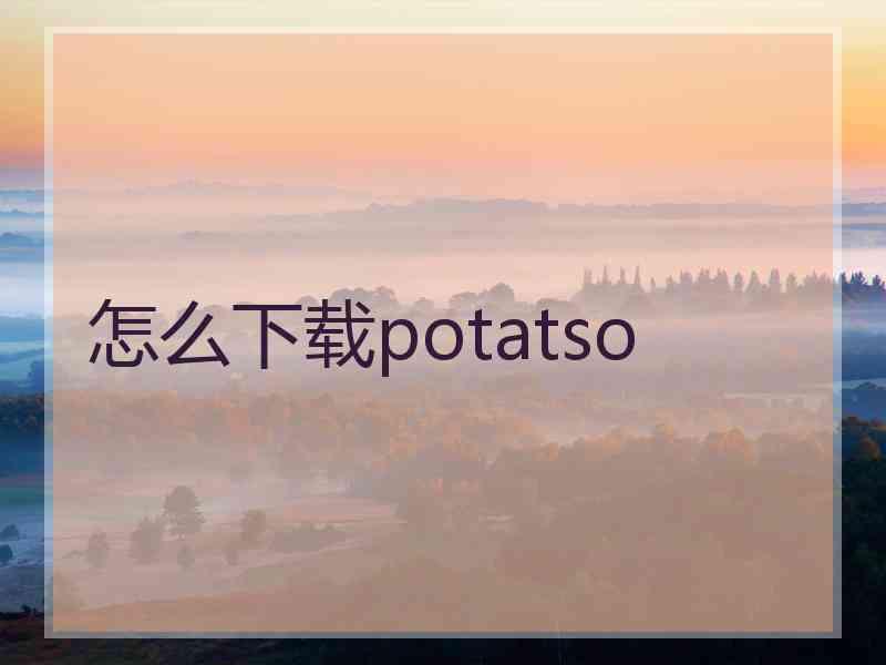 怎么下载potatso