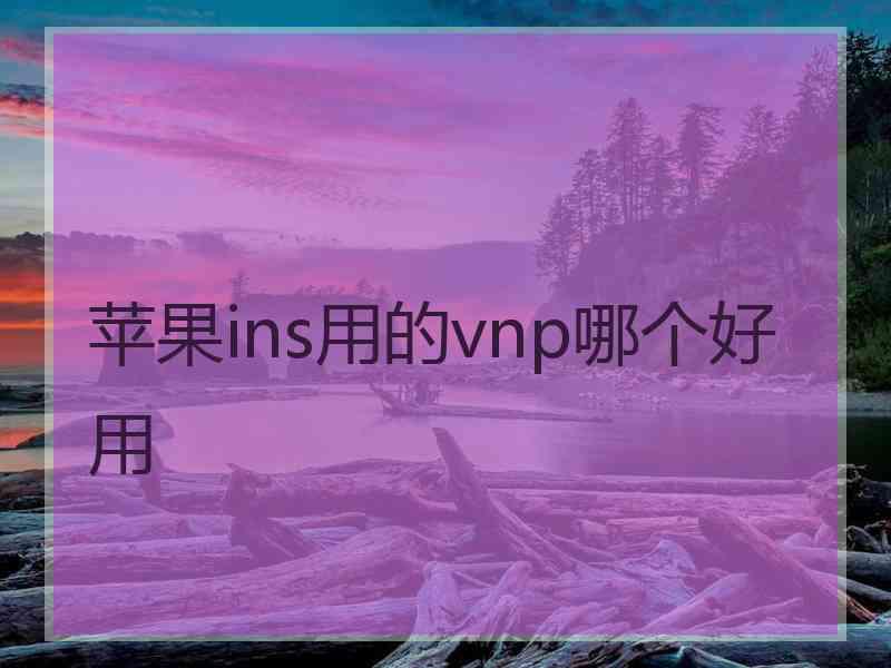 苹果ins用的vnp哪个好用