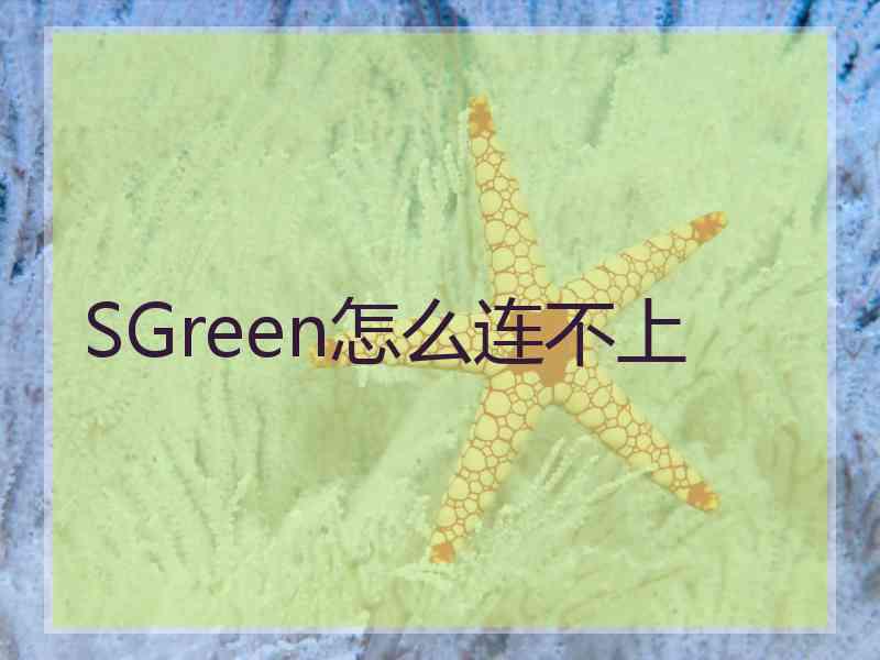 SGreen怎么连不上