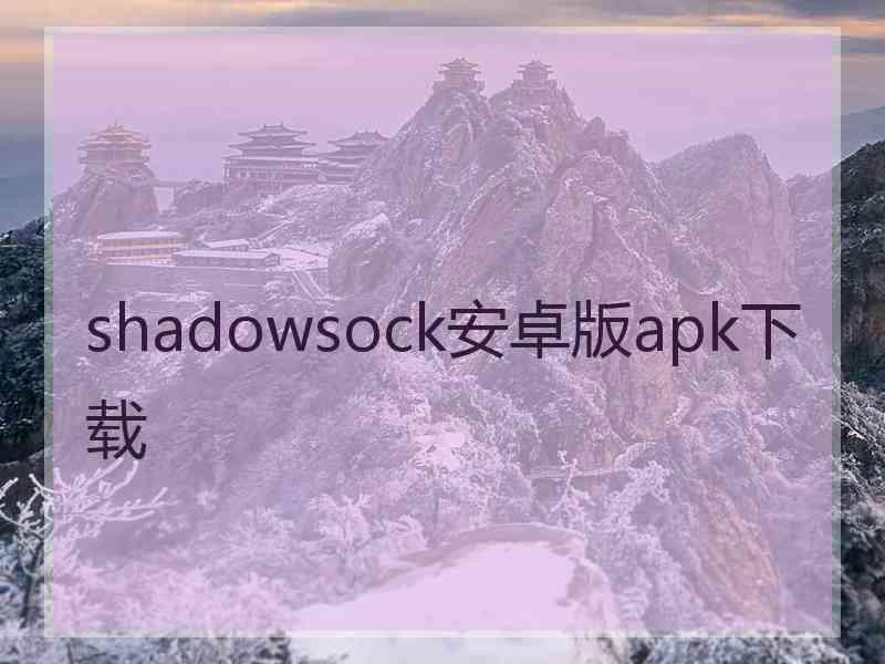 shadowsock安卓版apk下载